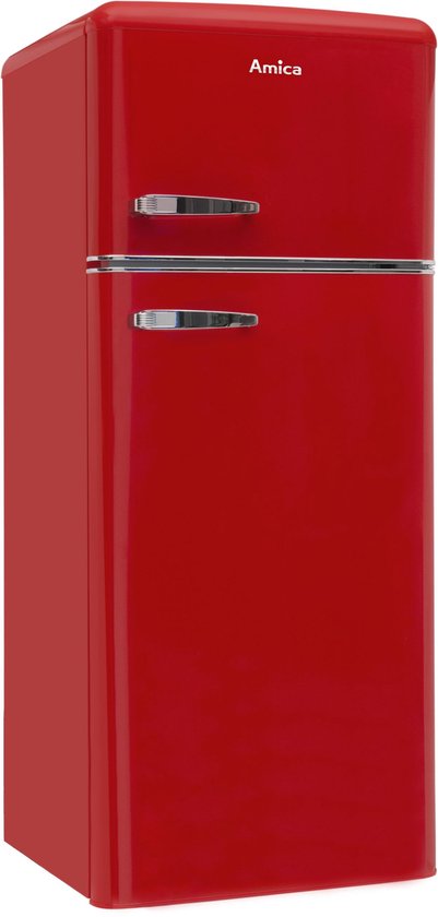 AR7252R Amica Retro Koel-Vriescombinatie - Rood - 166.5 cm Hoog