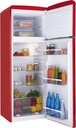 AR7252R Amica Retro Koel-Vriescombinatie - Rood - 166.5 cm Hoog