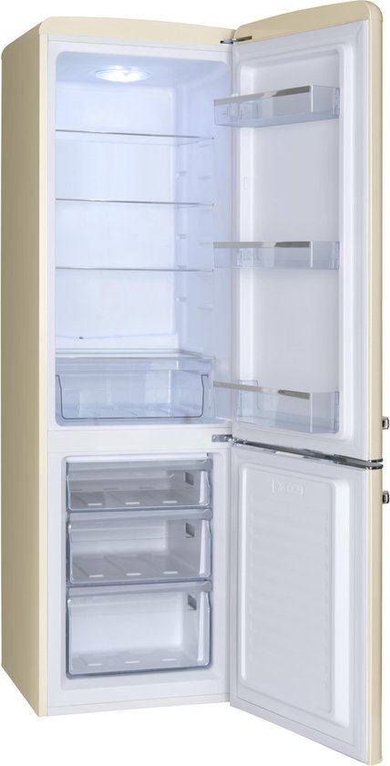 AR8242C Amica Retro Koel-Vriescombinatie - Crèmekleur (Beige) - E label