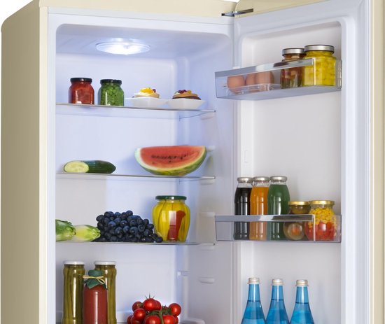 AR8242C Amica Retro Koel-Vriescombinatie - Crèmekleur (Beige) - E label