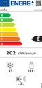 AR8242LB Amica Retro Koel-Vriescombinatie - Lichtblauw - E label
