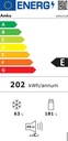 AR8242N Amica Retro Koel-Vriescombinatie - Zwart Hoogglans - E label