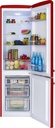 AR8242R Amica Retro Koel-Vriescombinatie - Hoogglans Rood - E label