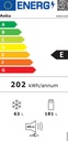 AR8242R Amica Retro Koel-Vriescombinatie - Hoogglans Rood - E label