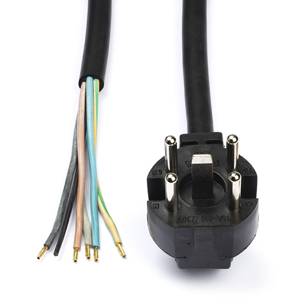 Perilex stekkerkabel 1.5 m Plug&Play aangesloten op het toestel